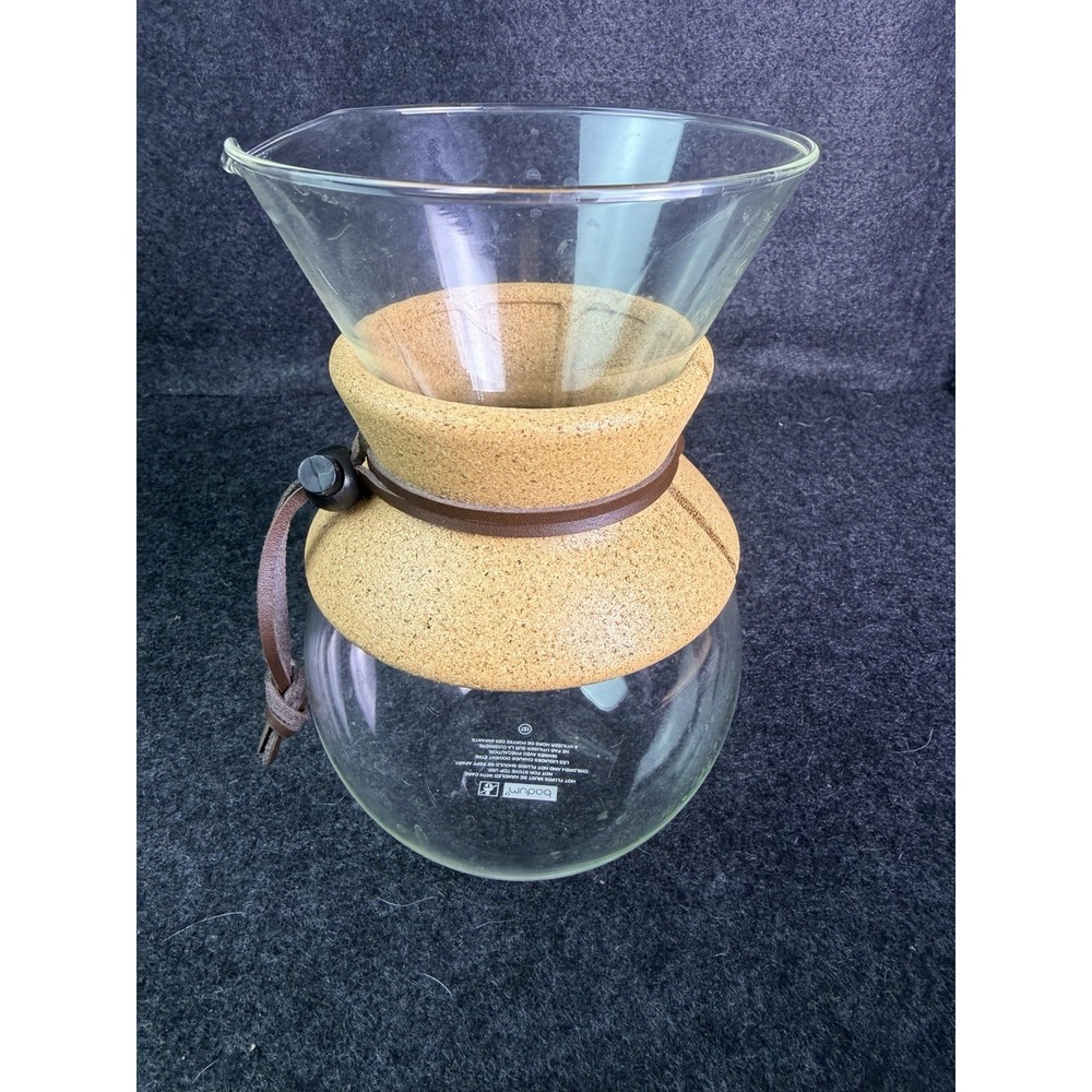 Bodum Pour Over Carafe Glass Drip Coffee Tea Pot Cork Band 157